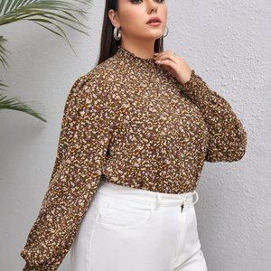 SHEIN High Neck Floral blouse, size 18